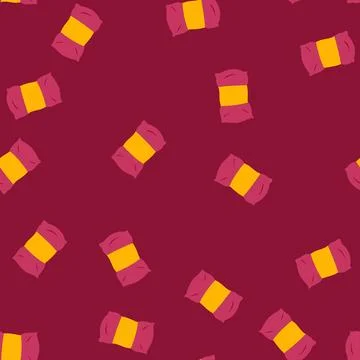 Seamless pattern compact travel pillow cartoon vector イラスト素材