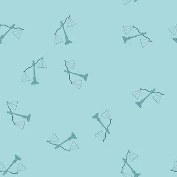 Seamless pattern compare balance scale cartoon vector Stock Illustration