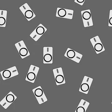 Seamless pattern compatible car charger wireless cartoon vector Stock Illustration