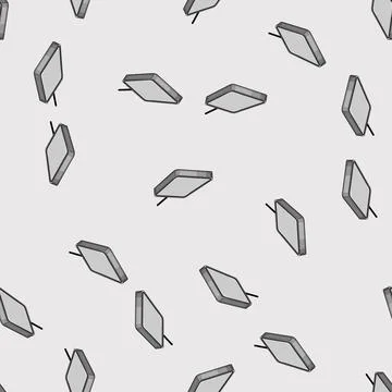 Seamless pattern compatible charging pad wireless cartoon vector Stock Illustration