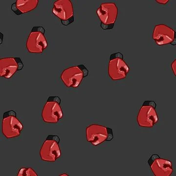 Seamless pattern competition boxing gloves cartoon vector 库存插图