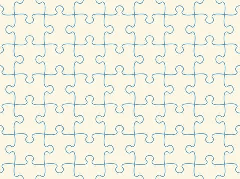 Seamless pattern of completed puzzle pieces grid Stockillustratie