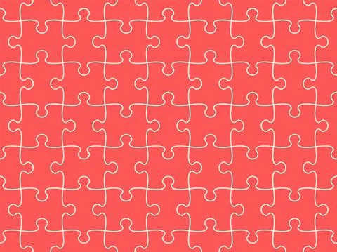 Seamless pattern of completed puzzle pieces grid Stock Illustration