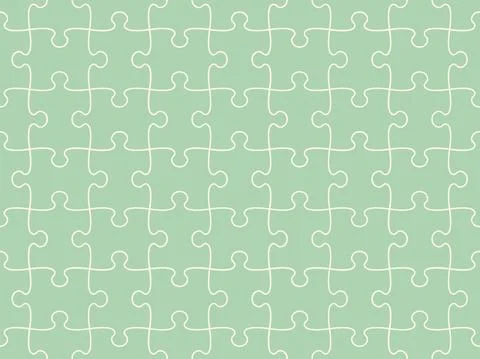 Seamless pattern of completed puzzle pieces grid Stock Illustration