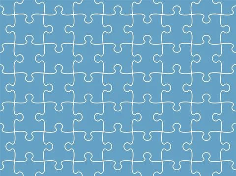 Seamless pattern of completed puzzle pieces grid Stock Illustration