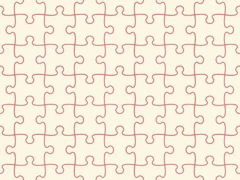 Seamless pattern of completed puzzle pieces grid Stockillustratie