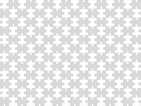 Seamless pattern of completed puzzle pieces grid Stockillustratie