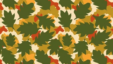 Seamless pattern composed of multicolored leaves transition Stock Footage 276569394