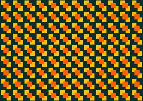 Seamless pattern composed of offset square motifs in a rich color palette Stock Illustration
