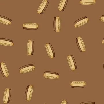 Seamless pattern compostable bamboo plate cartoon vector Stockillustratie