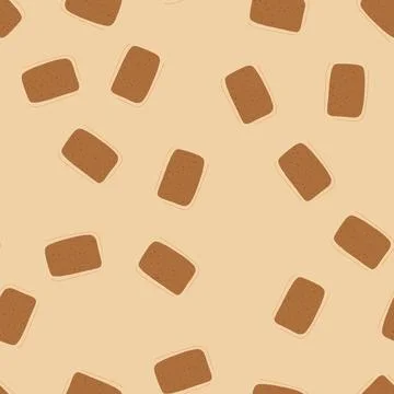 Seamless pattern compostable biodegradable kitchen sponge cartoon vector Illustrazione stock