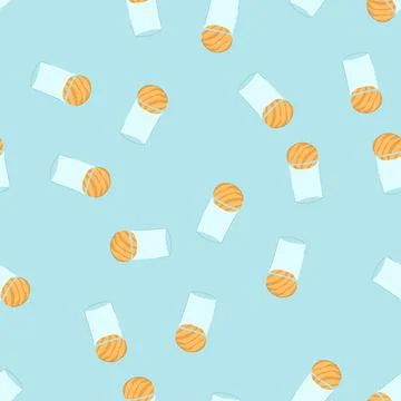 Seamless pattern compostable eco friendly jar cartoon vector Illustrazione stock
