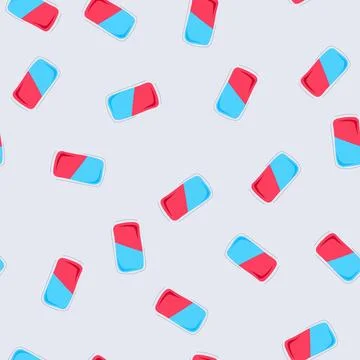 Seamless pattern compress reusable hot cold gel pack cartoon vector Stockillustratie