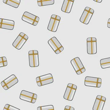 Seamless pattern Compression bag for space saving storage Stock Illustration