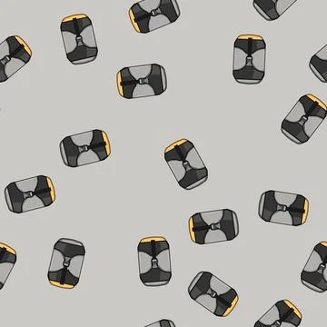 Seamless pattern Compression bag for travel packing and storage イラスト素材