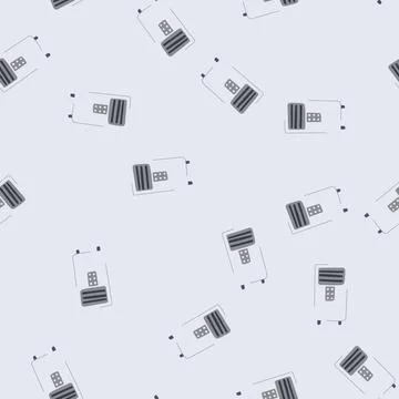 Seamless pattern compressor air conditioner cartoon vector Illustrazione stock