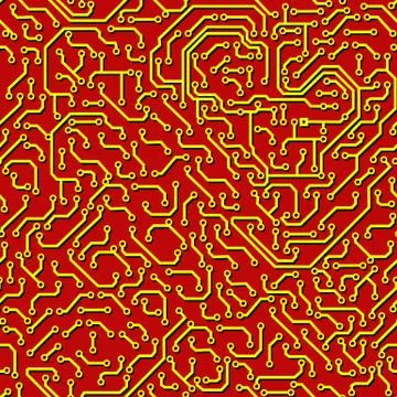 Seamless pattern. computer circuit board. イラスト素材