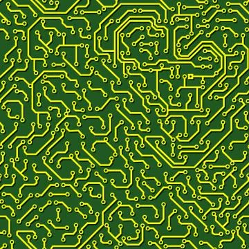 Seamless pattern. computer circuit board. Stock Illustration
