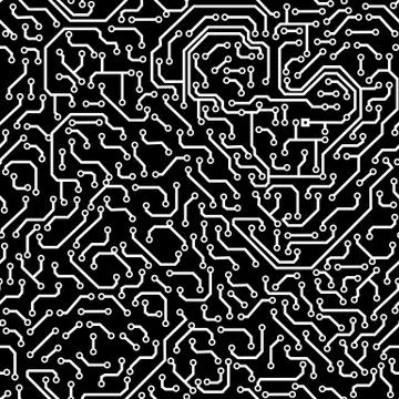 Seamless pattern. computer circuit board. イラスト素材