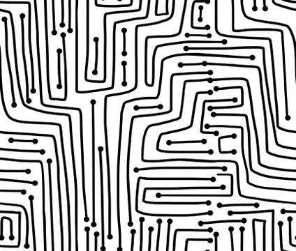 Seamless pattern. Computer circuit board. Stockillustratie
