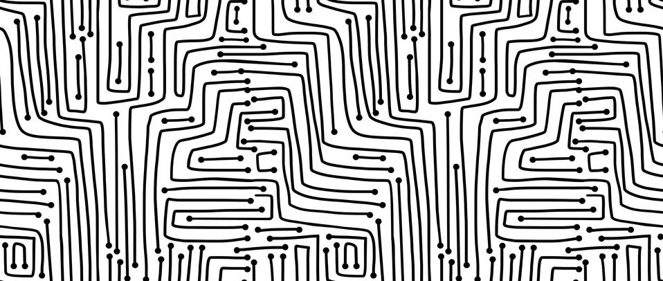 Seamless pattern. Computer circuit board. イラスト素材