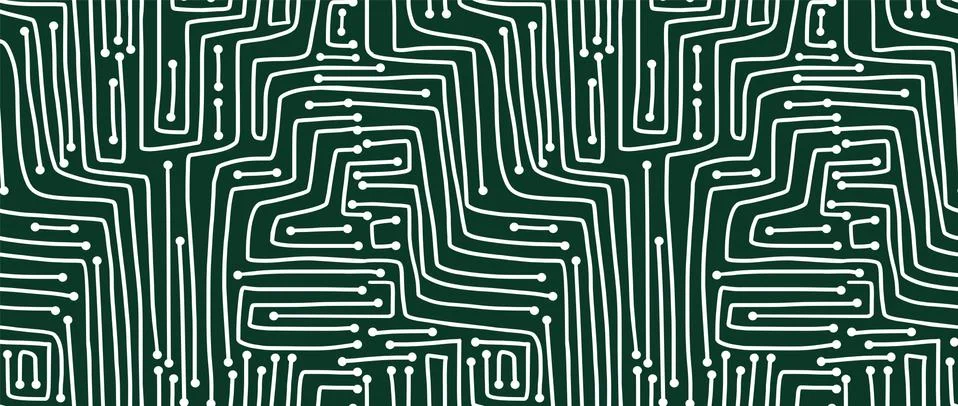 Seamless pattern. Computer circuit board. イラスト素材