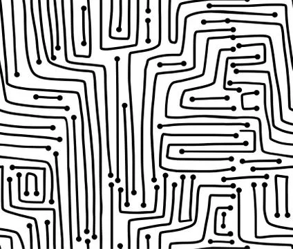 Seamless pattern. Computer circuit board. Stock Illustration