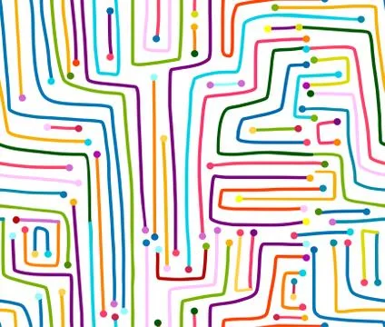 Seamless pattern. Computer circuit board. Illustrazione stock