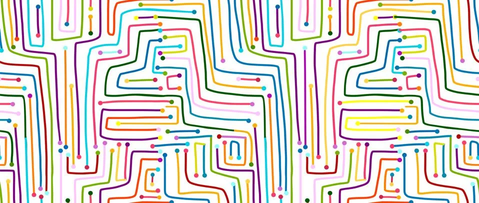 Seamless pattern. Computer circuit board. Stock Illustration