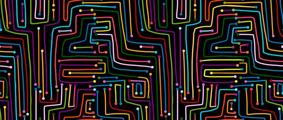 Seamless pattern. Computer circuit board. 스톡 일러스트