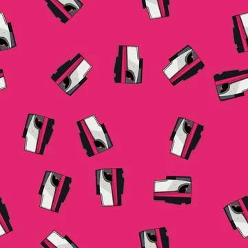 Seamless pattern computer ink cartridge cartoon vector Stock Illustration