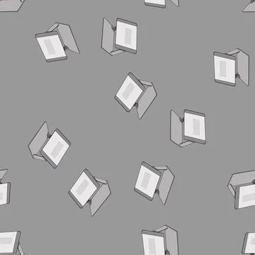 Seamless pattern computer laptop stand cartoon vector Illustrazione stock