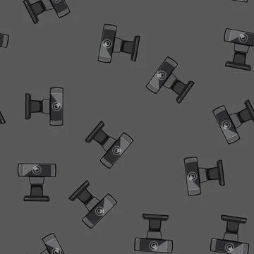 Seamless pattern computer web camera cartoon vector Stock Illustration