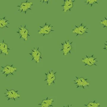 Seamless pattern concentrates weed bud cartoon vector Stock Illustration