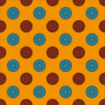Seamless Pattern with Concentric Circles Stock Illustration