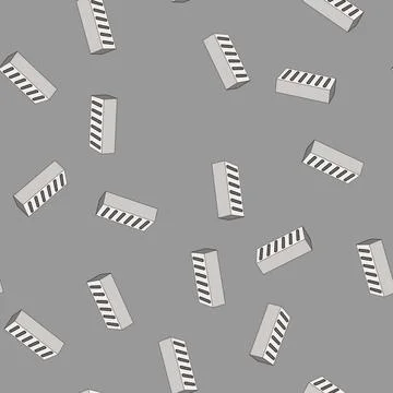 Seamless pattern Concrete breeze block featuring multiple ventilation slots 스톡 일러스트