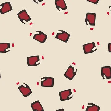 Seamless pattern condiment soy sauce cartoon vector Stock Illustration