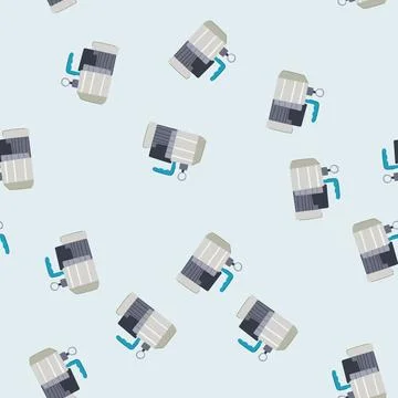 Seamless pattern conditioning vacuum pump cartoon vector 스톡 일러스트