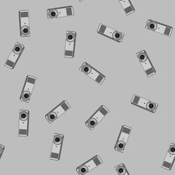 Seamless pattern conference projector video cartoon vector Stock Illustration