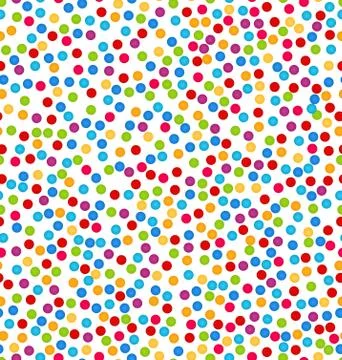 Seamless Pattern with Confetti, Fun Colorful Background Stock Illustration