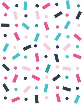 Seamless pattern with confetti Stock Illustration