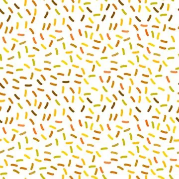 Seamless pattern with confetti, sprinkles festive glitter. Brown yellow gold  Stock Illustration