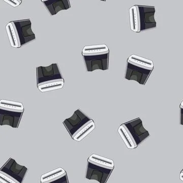 Seamless pattern confidential cut shredder cartoon vector 스톡 일러스트