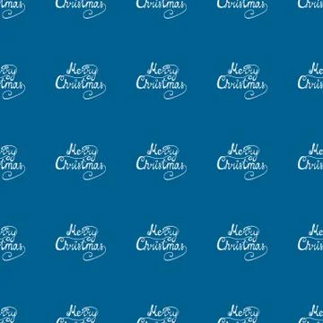 Seamless pattern, Congratulation on a Merry Christmas Stock Illustration
