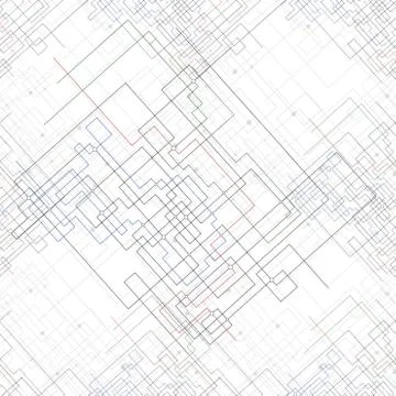 Seamless pattern with connected lines and dots. Repeating modern stylish Stock Illustration