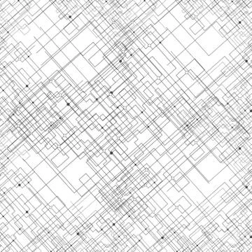 Seamless pattern with connected lines and dots. Repeating modern stylish Stockillustratie