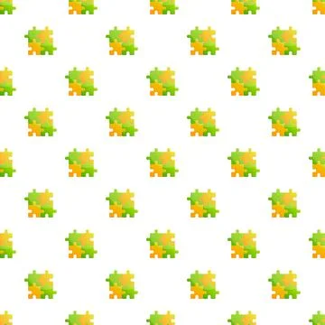 Seamless pattern with connected puzzle pieces Illustrazione stock