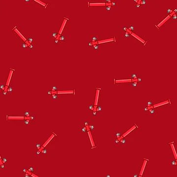 Seamless pattern connection fire hydrant cartoon vector 스톡 일러스트