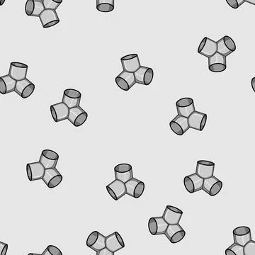Seamless pattern connector pipe elbow cartoon vector Stock Illustration