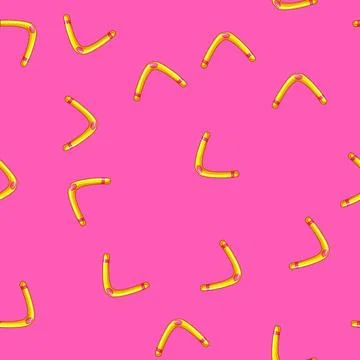 Seamless pattern consequence boomerang cartoon vector Stock Illustration